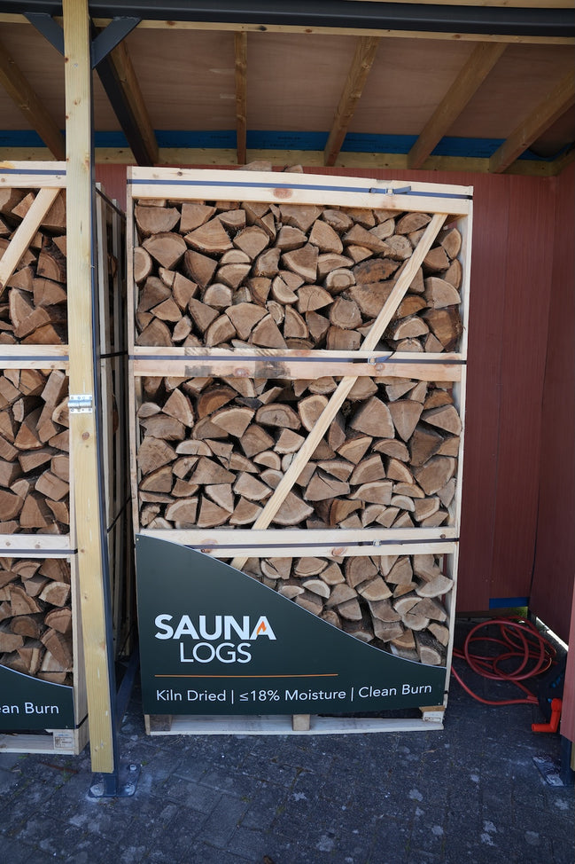 Oak Sauna Log Crate (1.8m³)