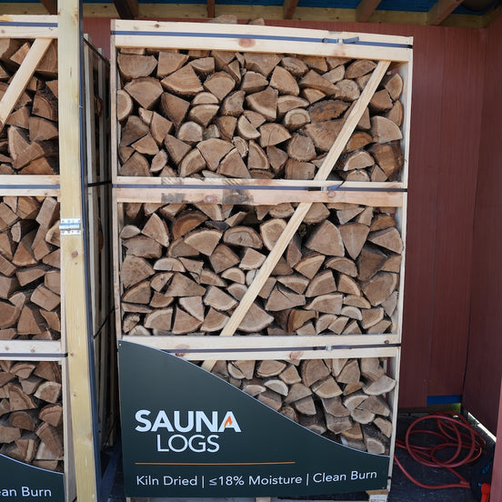Oak Sauna Log Crate (1.8m³)