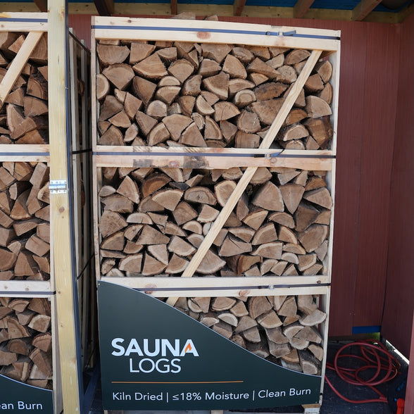 Oak Sauna Log Crate (1.8m³)