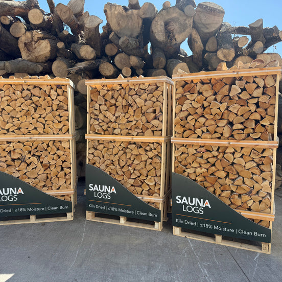 Birch Sauna Log Crate (1.8m³)