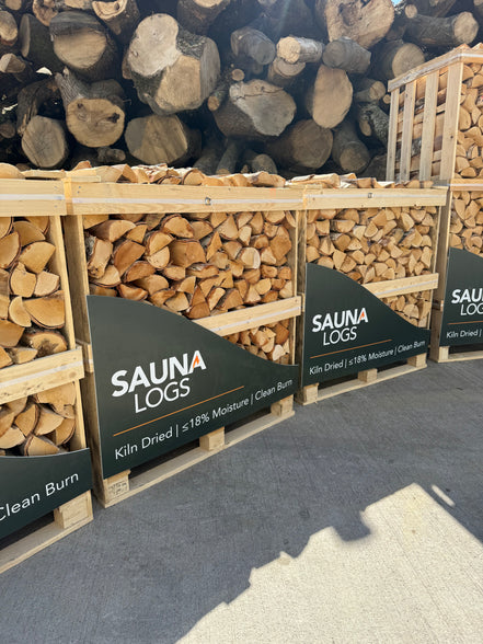 Birch Sauna Log Crate (1.2m³)
