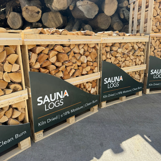 Birch Sauna Log Crate (1.2m³)