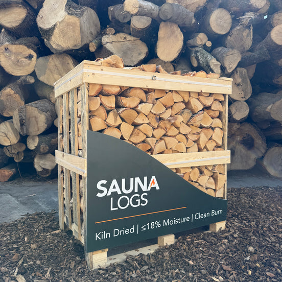Birch Sauna Log Crate (1.2m³)