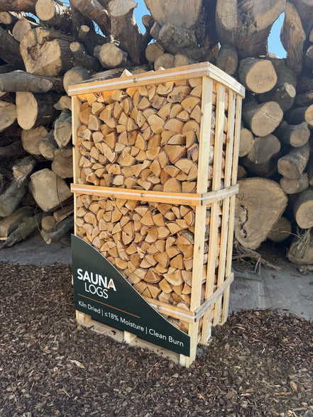 Birch Sauna Log Crate (1.8m³)