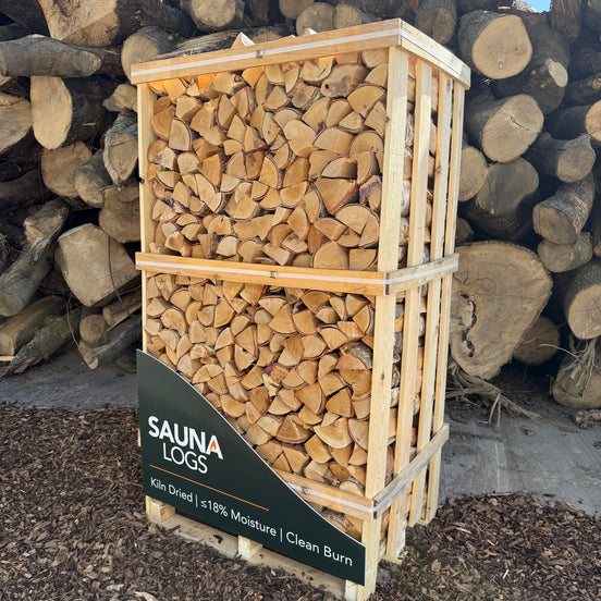 Birch Sauna Log Crate (1.8m³)
